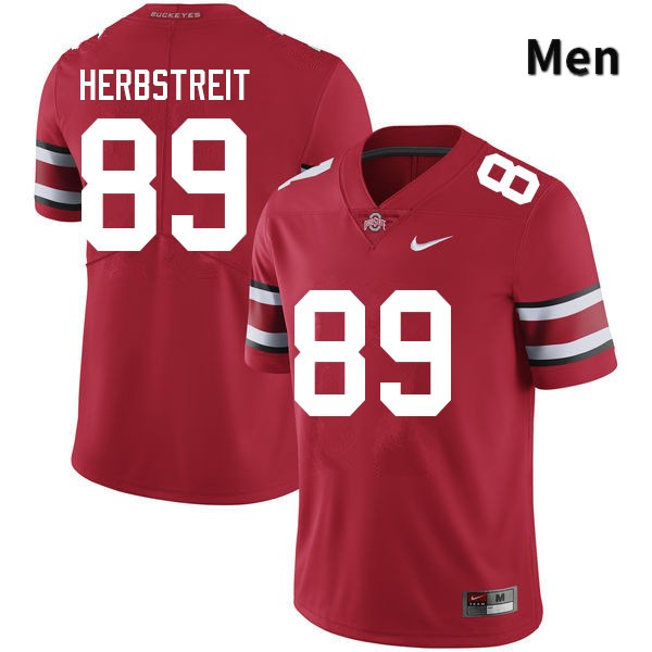 Ohio State Buckeyes Zak Herbstreit Men's #89 Red Authentic Stitched College Football Jersey